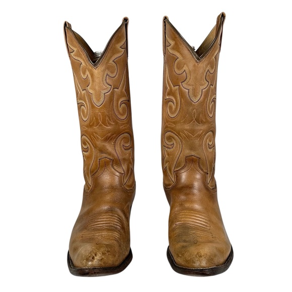 VINTAGE PANHANDLE SLIM Cowhide Western Cowboy Boots - Picture 5 of 10